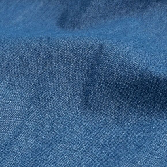 Ledbury Denim Blue Charlap Western Shirt Pearl Snap Sz 16 Tailored Fit M-L - Picture 6 of 12